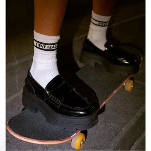 Steve Madden Gaven Leather Platform Penny Loafers